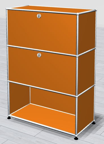 Highboard 1x3 - 2 Klapptüren oben - unten offen