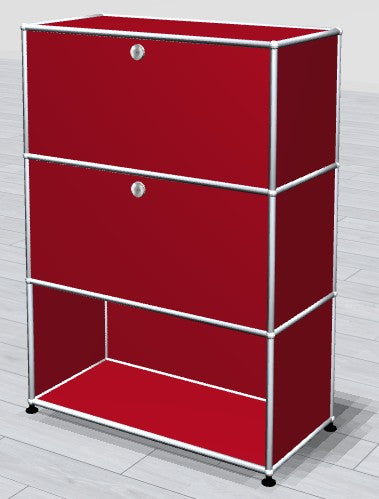 Highboard 1x3 - 2 Klapptüren oben - unten offen