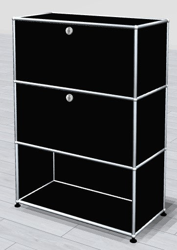Highboard 1x3 - 2 Klapptüren oben - unten offen