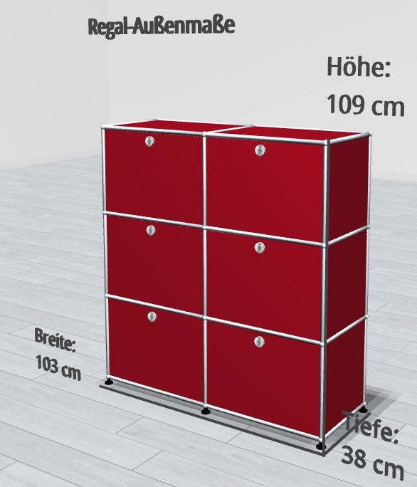 Highboard 2x3 - 6 Klapptüren